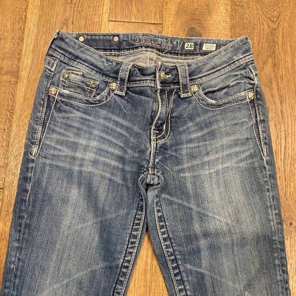 miss me j5515255 skinny jeans size 28 blue measures 28X 30 - Picture 2 of 7